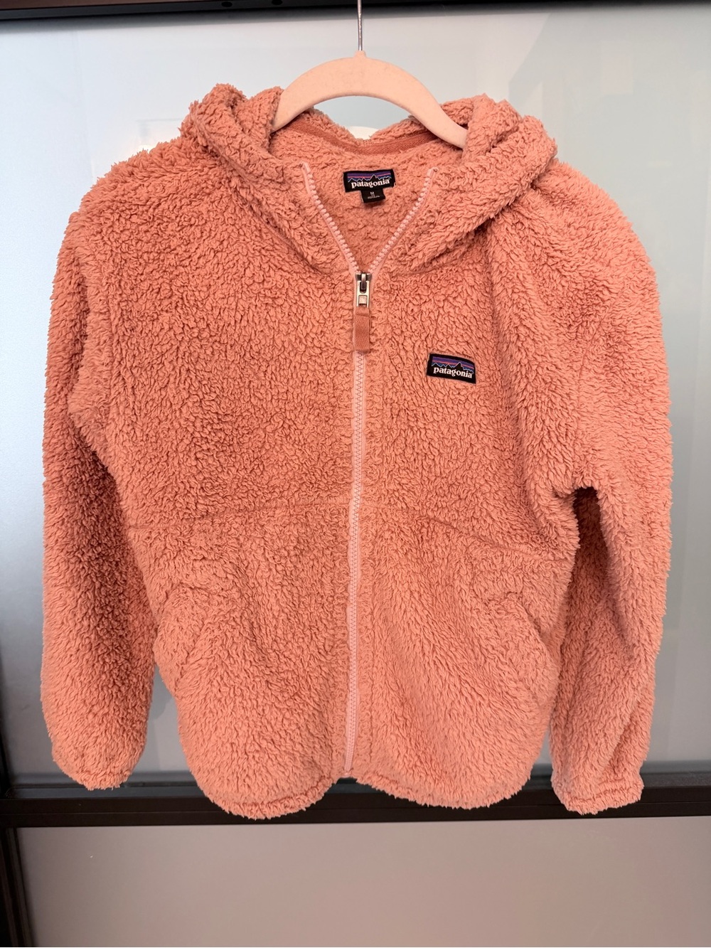 Patagonia Kids Hooded Zip Fleece Jacket - Apricot Peach